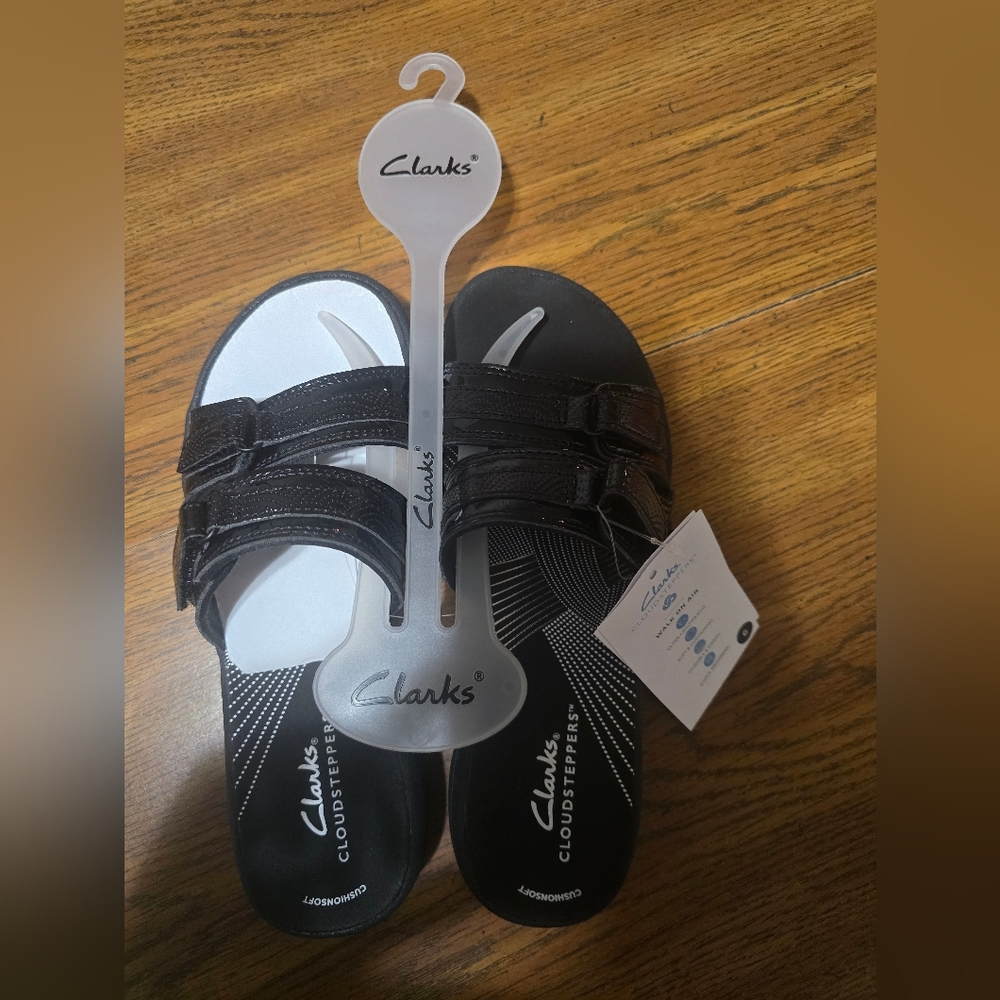 NEW Clarks Women's Cloudsteppers Breeze Piper Comfort Sandal Slides Size 6 - Picture 10 of 11